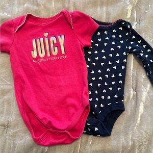 Juicy Couture Baby Onesie Set